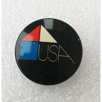 Архитектура США. Значок с Выставки 1978 г. #1045-OP21