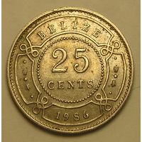 Белиз, 25 Центов 1988