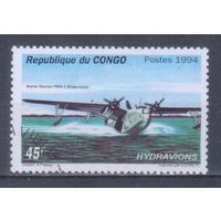 [482] Конго 1994. Авиация.Гидросамолет. Гашеная марка.