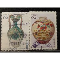 Япония, 1992. 20-я годовщина возобновления дипломатических отношений с Китаем. Вазы