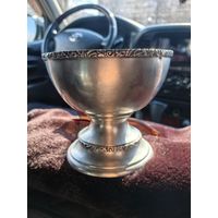 Чаша грааль, фруктовница, конфетница, серебро, вес 277 гр, малый старт
