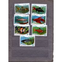 ВЬЕТНАМ, 1988,  Рыбы, серия 7м, гашен