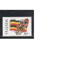 Уганда-1987(Мих.557) , *  , Спорт, Велоспорт , Велосипеды,