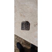 Образок нательный Николай Чудотворца оловянный не чищеный