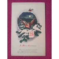 С Рождеством! Американская открытка. Чистая.