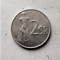 2 кроны 1994 года Словакия. Словацкая Республика. Красивая монета!