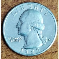 США 25 центов 1985 P