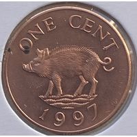 Бермудские острова (Бермуды) 1 цент 1997 г. В холдере