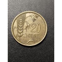 20 санти 1925. Хорошее состояние! С 1 рубля