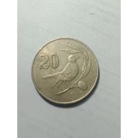 Кипр 20 центов 1985 года .