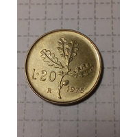 20 лир Италия 1975 год