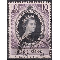 70.BrKS. Великобритания. Колонии. Гонконг. Коронация Елизаветы II. 1953 г. 10c. Mi.#177.