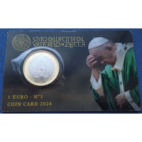 Ватикан 1 евро 2024 в коинкарте