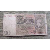 Werty71 Германия 20 марок 1924 1929 банкнота Веймарская Республика Веймар