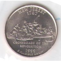 25 центов 1999 г. Нью-Джерси 1787 год серия Штаты и Территории Двор Р (заводская упаковка) _UNC
