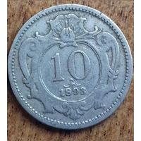 Австрия 10 геллеров 1893