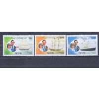 [1213] Невис 1981. Корабли.Парусники.Принцесса Диана. MNH