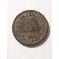 Германия 5 пфенинг 1916