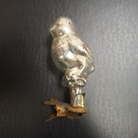 Игрушка елочная стеклянная. На прищепке. СССР. Цыпленок