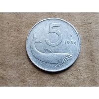 Италия 5 лир, 1954г. (D-107)