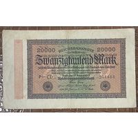 Банкнота 20000 марок 1923 год. Веймарская республика.