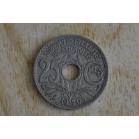 Франция 25 сантимов 1920  с 1 руб