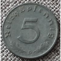 5 рейхспфеннигов 1944 D