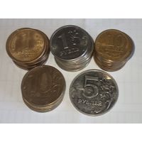 Монеты Россия, 35 штук, одним лотом