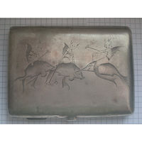 Портсигар, серебро 84-я проба