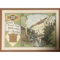 Нотгельд 25 пфеннигов 1921 год. Пёснек. Веймарская республика