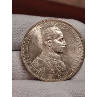 5 Марок 1914 Вильгельм 2 В Штемпельном Блеске