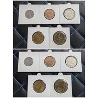 Распродажа !!! Руанда 5 монет (1, 5, 10, 20, 50 франков) 1977-1987 гг. UNC