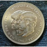Великобритания 25 пенсов 1981 г, Свадьба Принца Чарльза и Леди Дианы, KM# 920