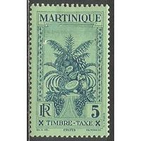 Мартиника. Кокосовая пальма. Доплатная марка. 1933г. Mi#12.