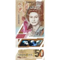 Восточные Карибы 50 долларов образца 2019 года UNC pw59