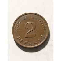 Германия 2 пфенинга 1950 J