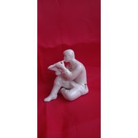 Фарфоровая статуэтка Дударь дударик ЖАЛЕЙКА Минск МФФЗ СССР . Торги с рубля