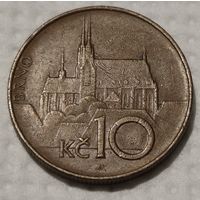Чехия 10 крон, 1995 Символы "LK" снизу под номиналом (14-2-8)