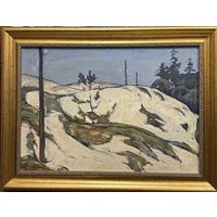 Дударенко Л.А "Дюны", 1965г. Картон, масло. Размер с рамой 84х64 см.