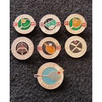 Спортлото. Регби. Теннис. Стрельба. Бадминтон. Регби. Сборный лот. Цена за один значок. (Е-4)