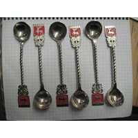 Ложки чайно-кофейные мельхиоровые 6 шт, 12,5 см. За все.