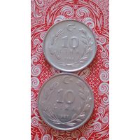 Турция лот 2 штуки 10 лир 1984,1987