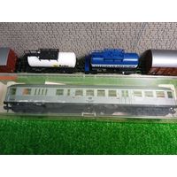 Вагон пассажирский 2кл -DB- 4-х осный серый  5120 "FLEISCHMANN" б/у  Германия 1/87 HO