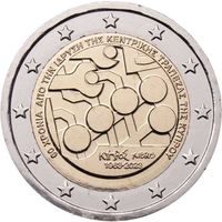 2 евро 2023 Кипр 60-летие Центрального банка Кипра UNC из ролла