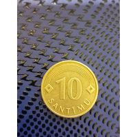 10 сантимов. Латвия 1992г.