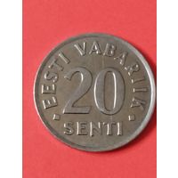 Эстония.  20 центов 2003 год