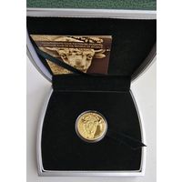 Памятная монета "Зубр". золото. 50 рублей. 2012 год.