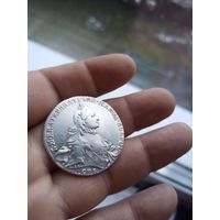 1 рубль 1763 СПб Екатерина 2,супер сохран
