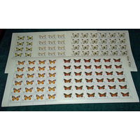 СССР.1986, март. Красная Книга СССР. Бабочки.ПОЛНАЯ СЕРИЯ В ЧИСТЫХ ЛИСТАХ.