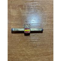 Заколка зажим для галстука "Летние Олимпийские игры. Барселона", металл, золочение, эмаль, сборная Испания, 1992 г.